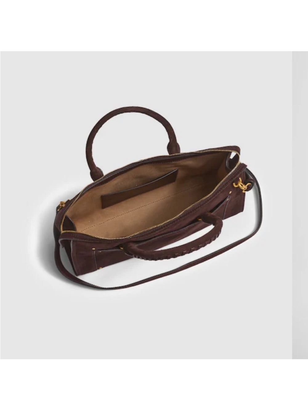 Madewell Whipstitched Satchel in Suede - Picture 2 of 4